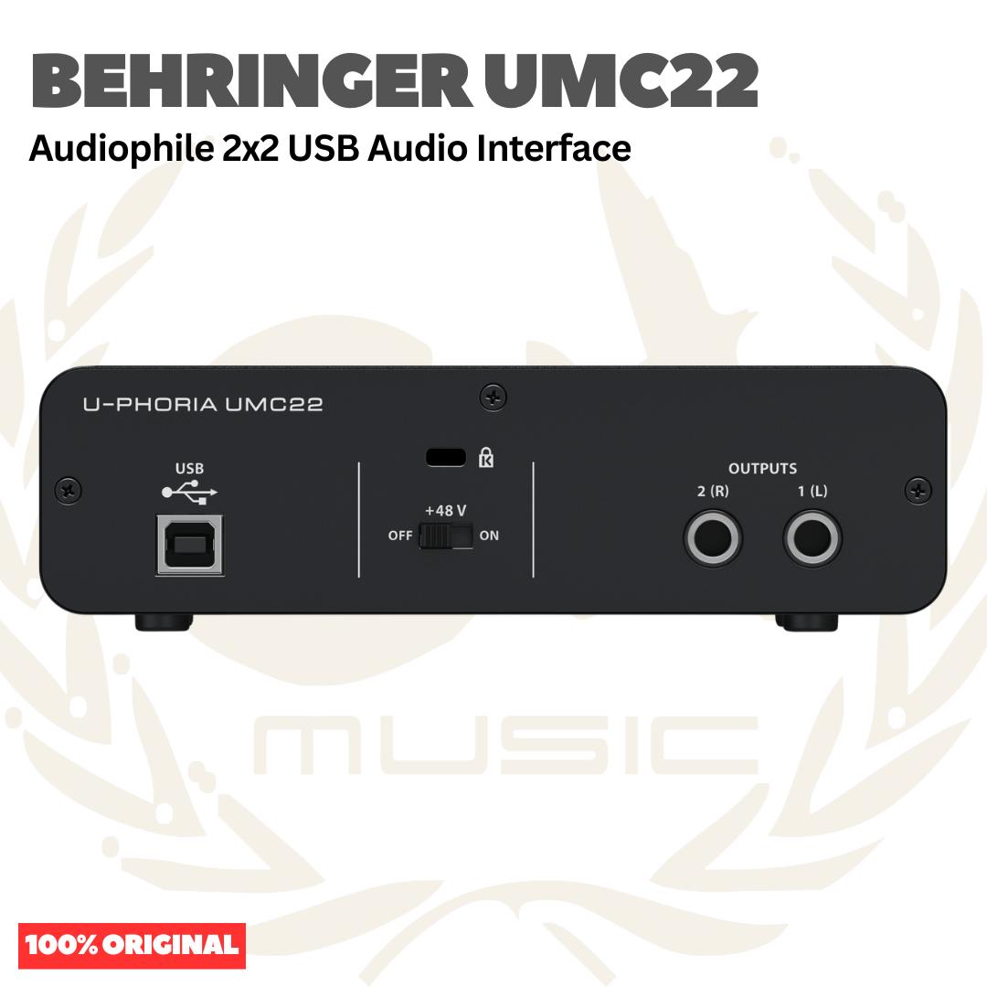 BEHRINGER UMC22 SOUNDCARD AUDIO INTERFACE