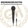 Behringer BC110 All-in-One Dynamic Vocal Microphone Set - BC 110 Mic Genggam Hand Held BC-110 Mikrofon Kabel Lepas Pasang