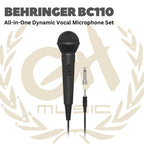 Behringer BC110 All-in-One Dynamic Vocal Microphone Set - BC 110 Mic Genggam Hand Held BC-110 Mikrofon Kabel Lepas Pasang