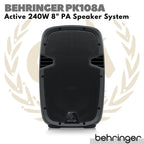 Behringer PK108A Active 240W 8 inch PA Speaker | Spiker Aktif PK108 A