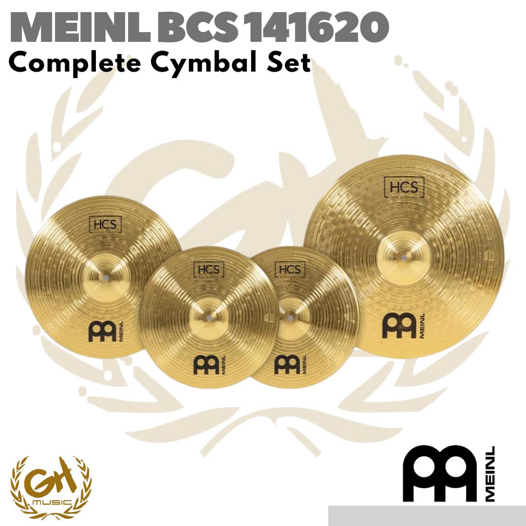 Meinl HCS141620 Complete Cymbal Set Hi hat 14", Crash 16", Ride 20"