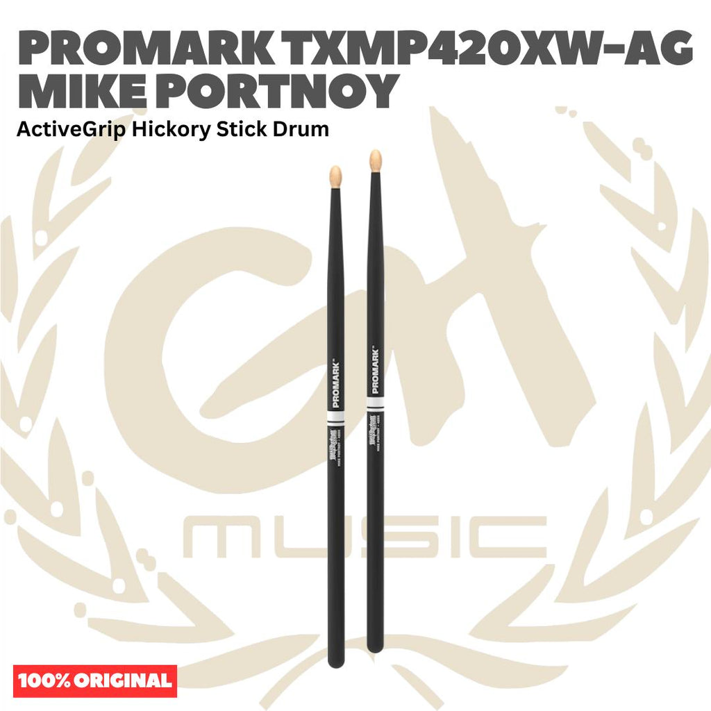 PROMARK TXMP420XW-AG Mike Portnoy ActiveGrip Hickory Stick Drum - Stik Drum Original Asli