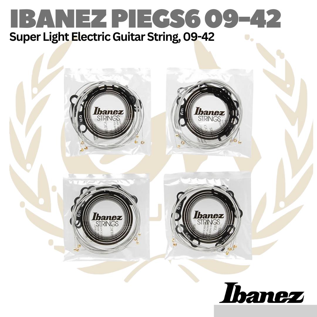 Ibanez PIEGS6 09-42 Super Light Electric Guitar Strings, 4-pack