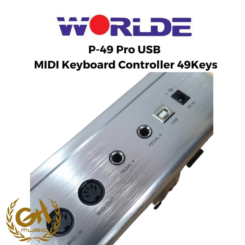 WORLDE P-49 Pro USB MIDI Keyboard Controller 49Key
