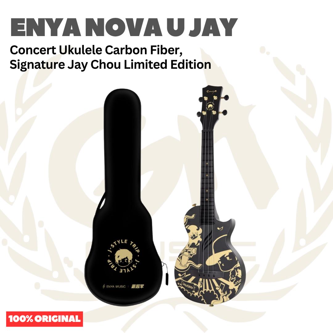 ENYA NOVA U-JAY Concert Ukulele Carbon Fiber, Signature Jay Chou Limited Edition