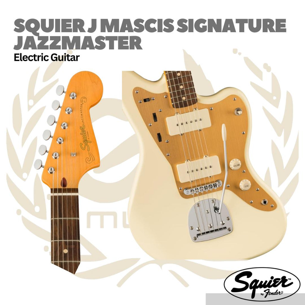 Squier J Mascis Signature Jazzmaster Electric Guitar Laurel FB - Gitar Elektrik