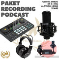 PAKET RECORDING PODCAST MAONO AM-200 MIC RT X-1 PLUS HP280 PLUS STAND