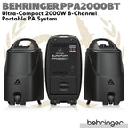 BEHRINGER EUROPORT PPA2000BT 2000W 8 Channel Portable PA Speaker Mixer