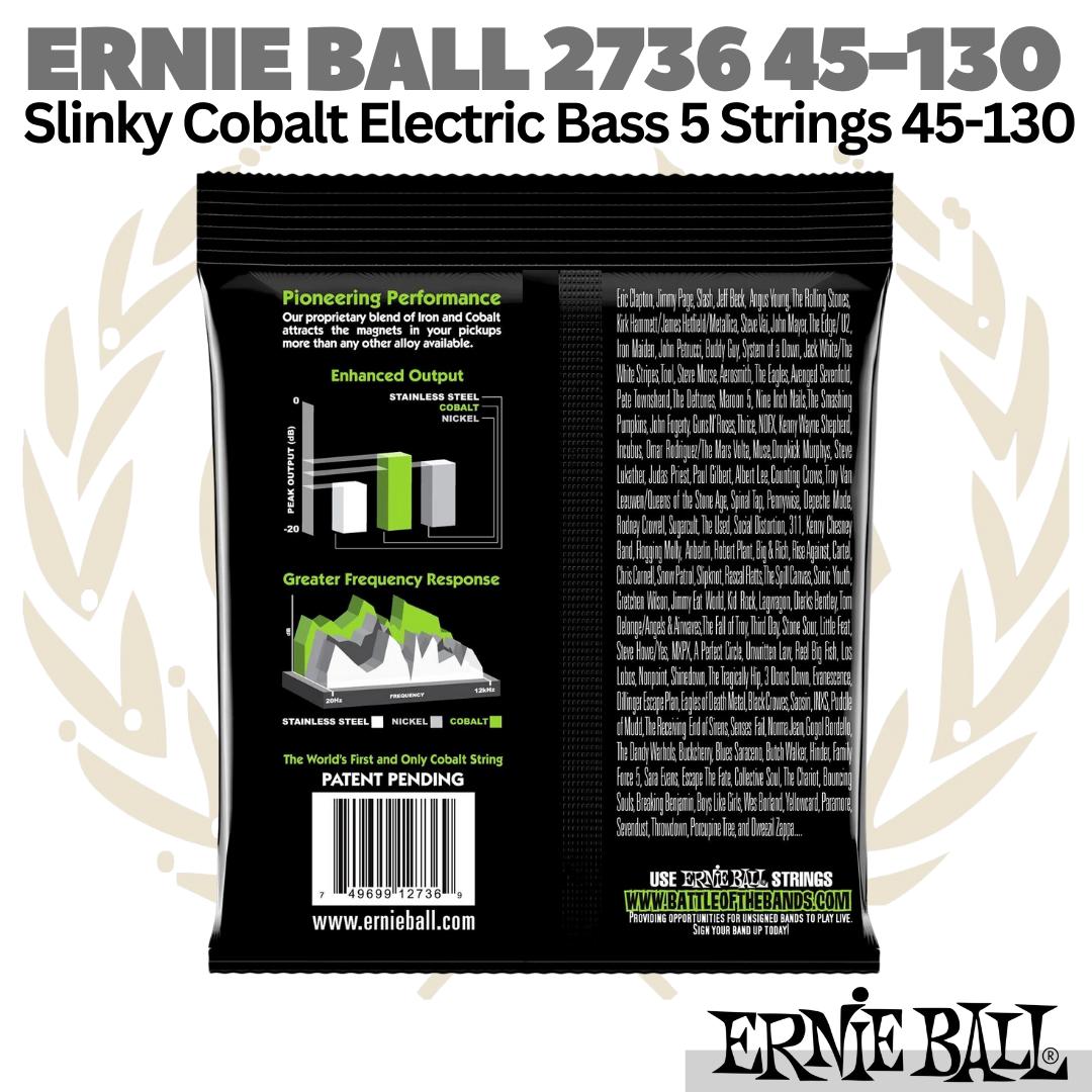 ERNIE BALL 2736 Slinky Cobalt Electric Bass 5 Strings 45-130 | Senar
