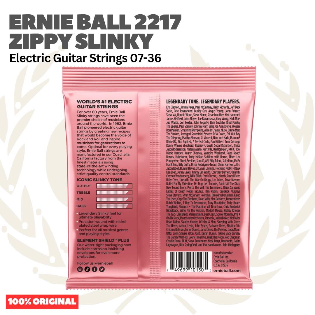 Ernie Ball 2217 07-36 Zippy Slinky Nickel Wound Electric Guitar Strings - Senar Gitar Listrik