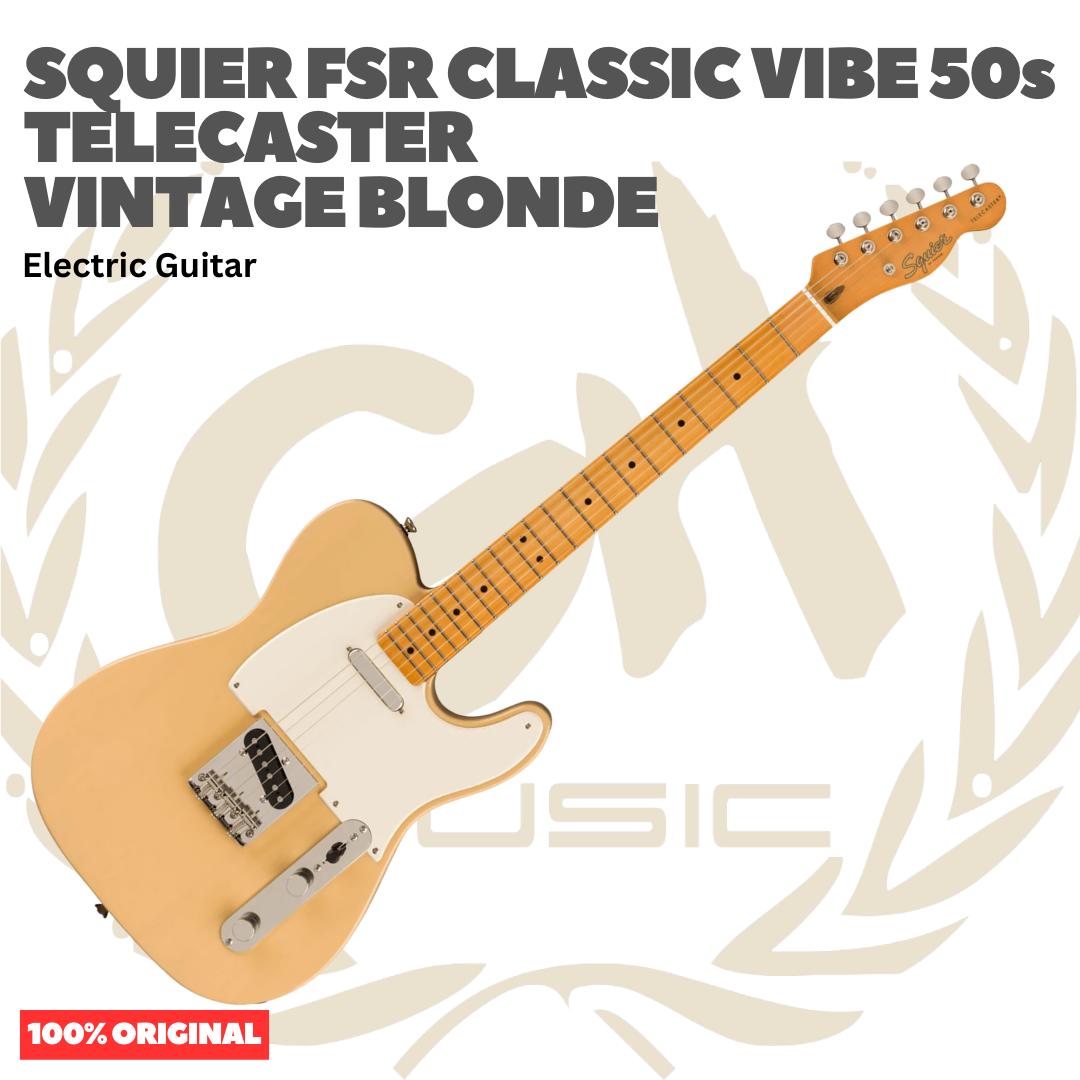 Squier FSR Classic Vibe 50s Telecaster Electric Guitar, Maple FB - Gitar Listrik Elektrik Original Asli