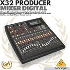 BEHRINGER X32 PRODUCER 40-Input, 25-Bus Rack-Mountable Digital Mixer X 32