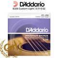 SENAR GITAR AKUSTIK D'Addario EJ26 Custom Light Gauge 0.11-0.52 String