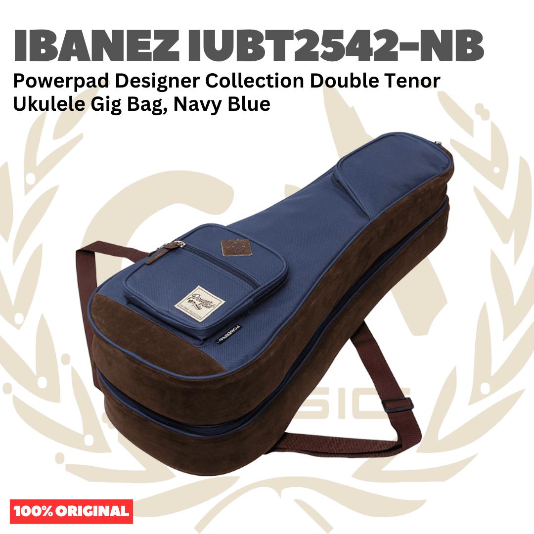 Ibanez IUBT2542-NB Powerpad Designer Collection Double Tenor Ukulele Gig Bag, Navy Blue - Tas Ukulele Tenor Isi 2 Original Asli