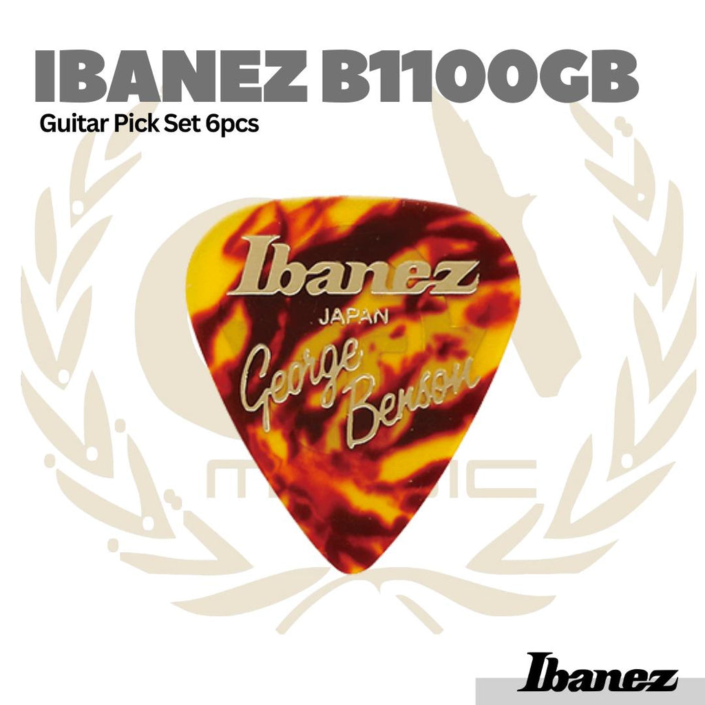 Ibanez B1100GB George Benson Guitar Pick Set, 6pcs - Pick Gitar