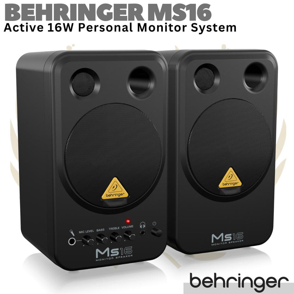 BEHRINGER MS16 Active 16W Personal Studio Speaker Monitor System