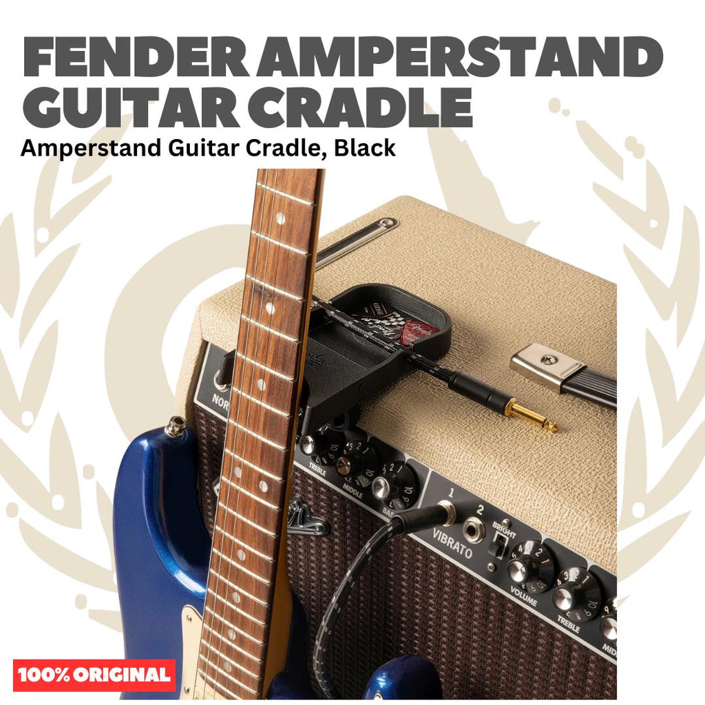 Fender Amperstand Guitar Cradle, Black - Stand Holder Gitar Aksesoris Meja Ampli