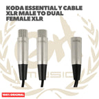 koda essential Y Cable XLR Male to Dual Female XLR - Kabel XLR