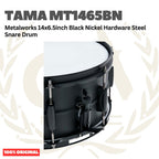 TAMA MT1465BN Metalworks 14x6.5inch Black Nickel Hardware Steel Snare Drumn- Senar Drum