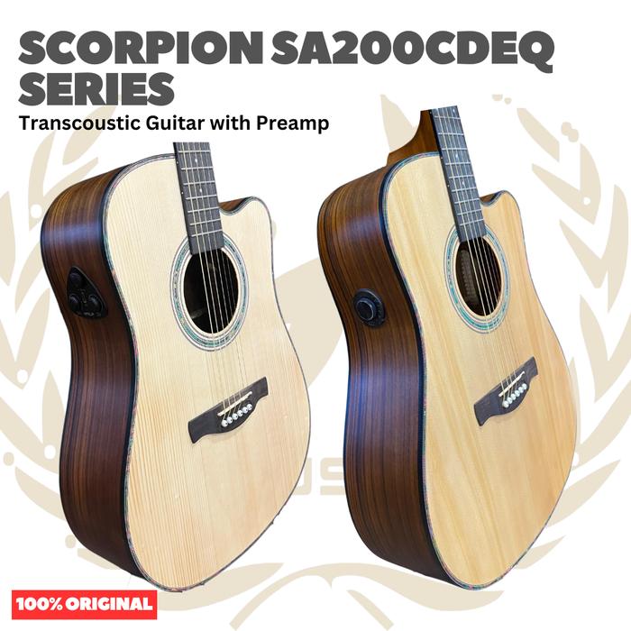 Scorpion SA200CDEQ Series Transcoustic Guitar