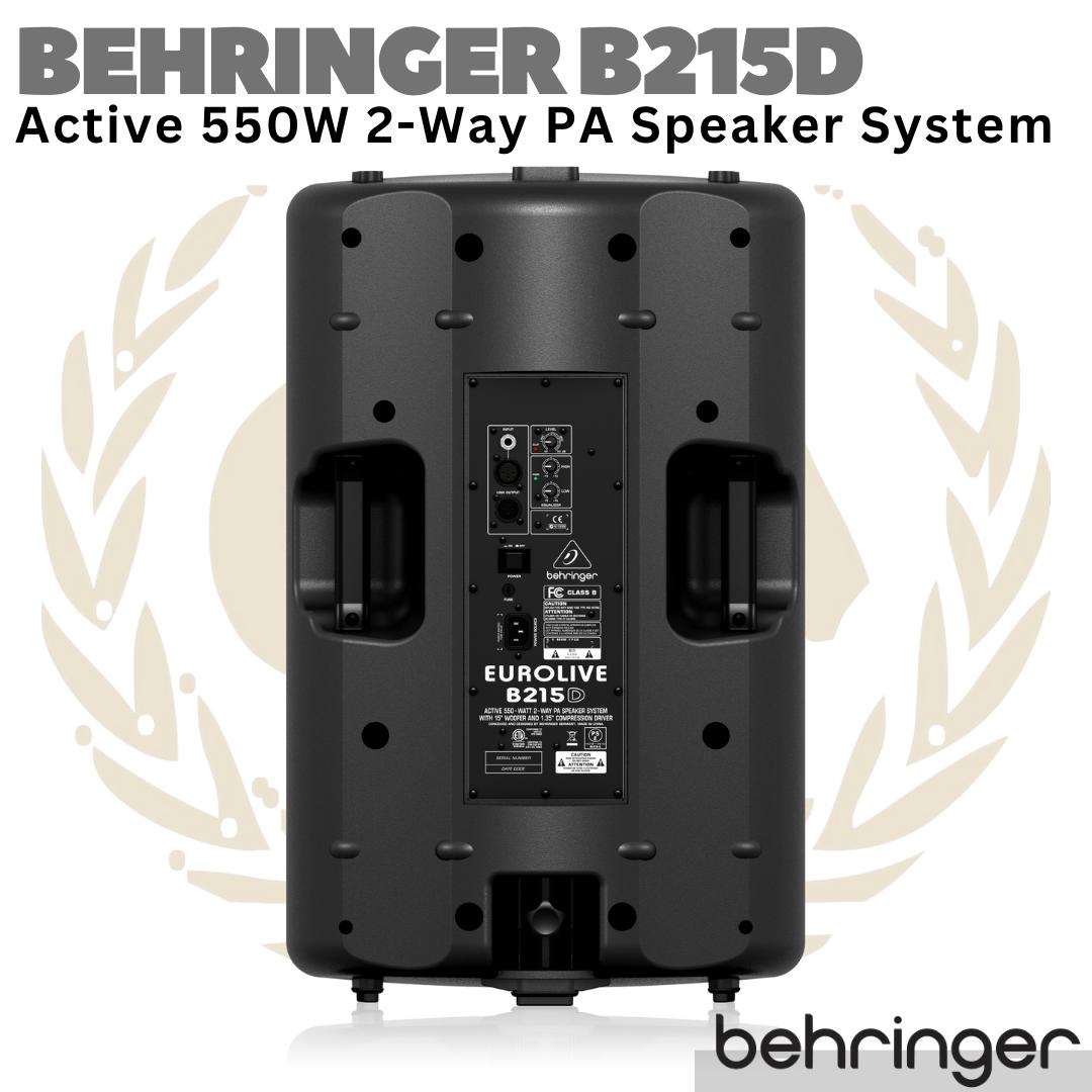 BEHRINGER EUROLIVE B215D Active 15" 550W 2-Way PA Speaker | Spiker