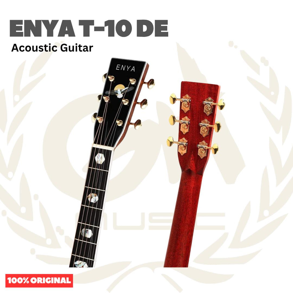 Enya T-10 DE Acoustic Dreadnought Guitar - Gitar Akustik T10 DE