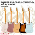 Squier FSR Classic Vibe 50s Telecaster Electric Guitar, Maple FB - Gitar Listrik Elektrik Original Asli