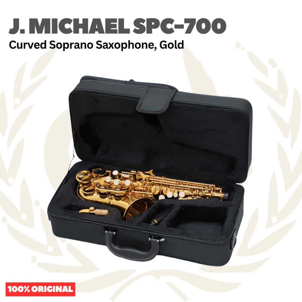 J.Michael SPC-700 Curved Soprano Saxophone, Gold - Saxophone Sopran SPC700