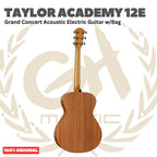 Taylor Academy 12e Grand Concert Acoustic Guitar w/Bag - Gitar Akustik Elektrik Original Asli