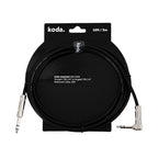 Koda Essential KBC Series Straight TRS 1/4 inch to Angled TRS 1/4 inch Balanced Cable - Kabel Instrumen
