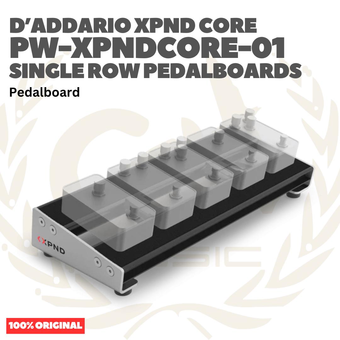 D'Addario PW-XPNDCORE-01 XPND Core Single Row Pedalboard - Pedal Board for Guitar Bass Effects