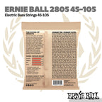 Ernie Ball 2805 Flatwound Group 2.5 Electric Bass Strings, 45-105