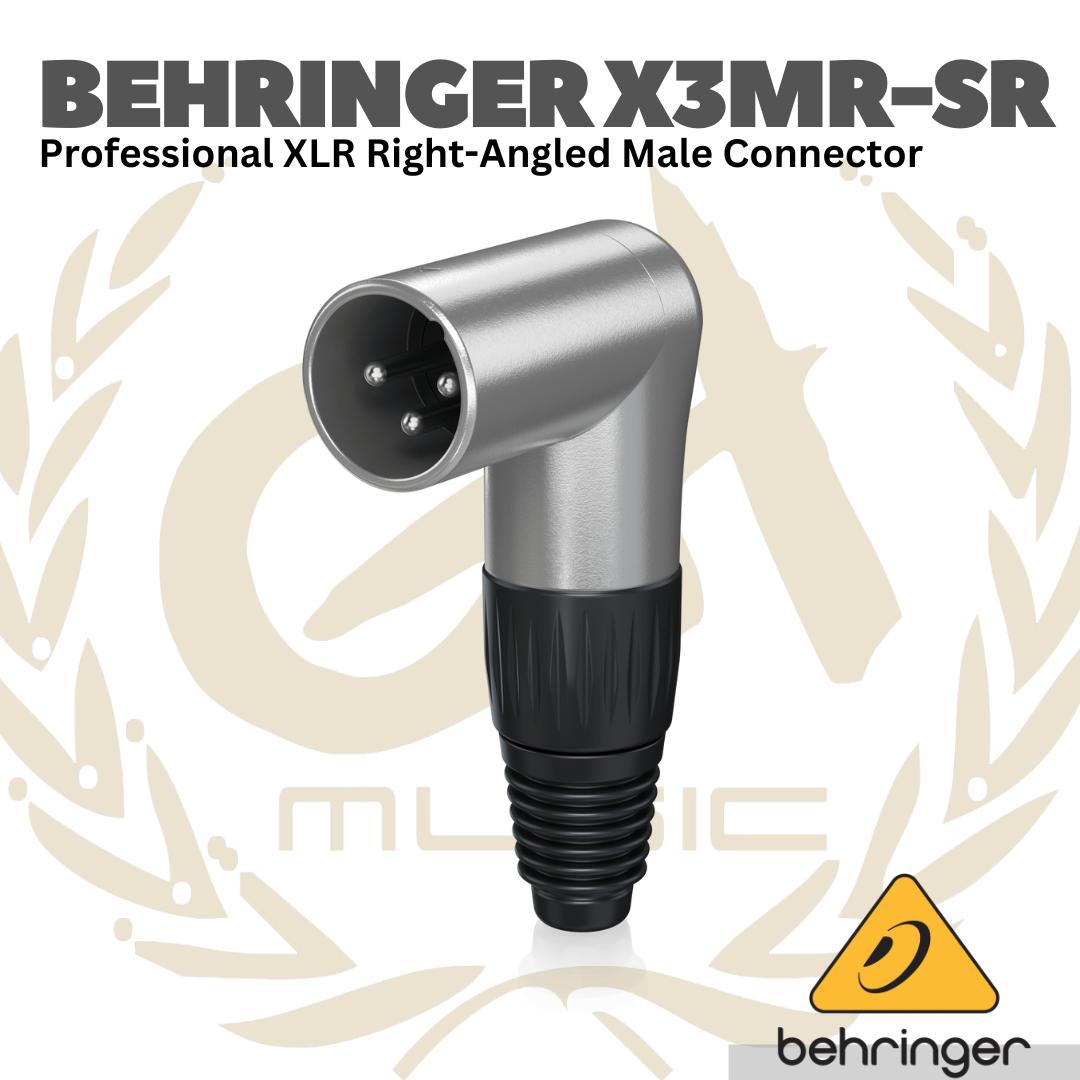 Behringer X3MR Professional XLR Right-Angled Male Connector - Jack XLR Male Angled 3 Pin X3-MR