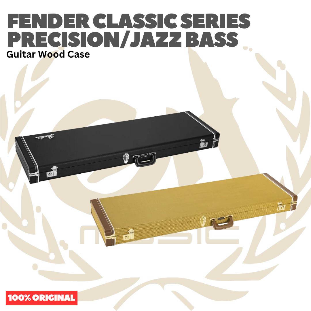 Fender Classic Series Precision/Jazz Bass Guitar Wood Case - Hardcase Koper Gitar Listrik Elektrik Hard case Original Asli