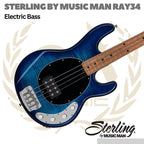 Sterling by Musicman RAY34 Flame Maple Electric Bass - Bass Elektrik