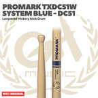 PROMARK DC51-SYS System Blue Lacquered Hickory Stick Drum - TXDC51W Stik Drum Original Asli
