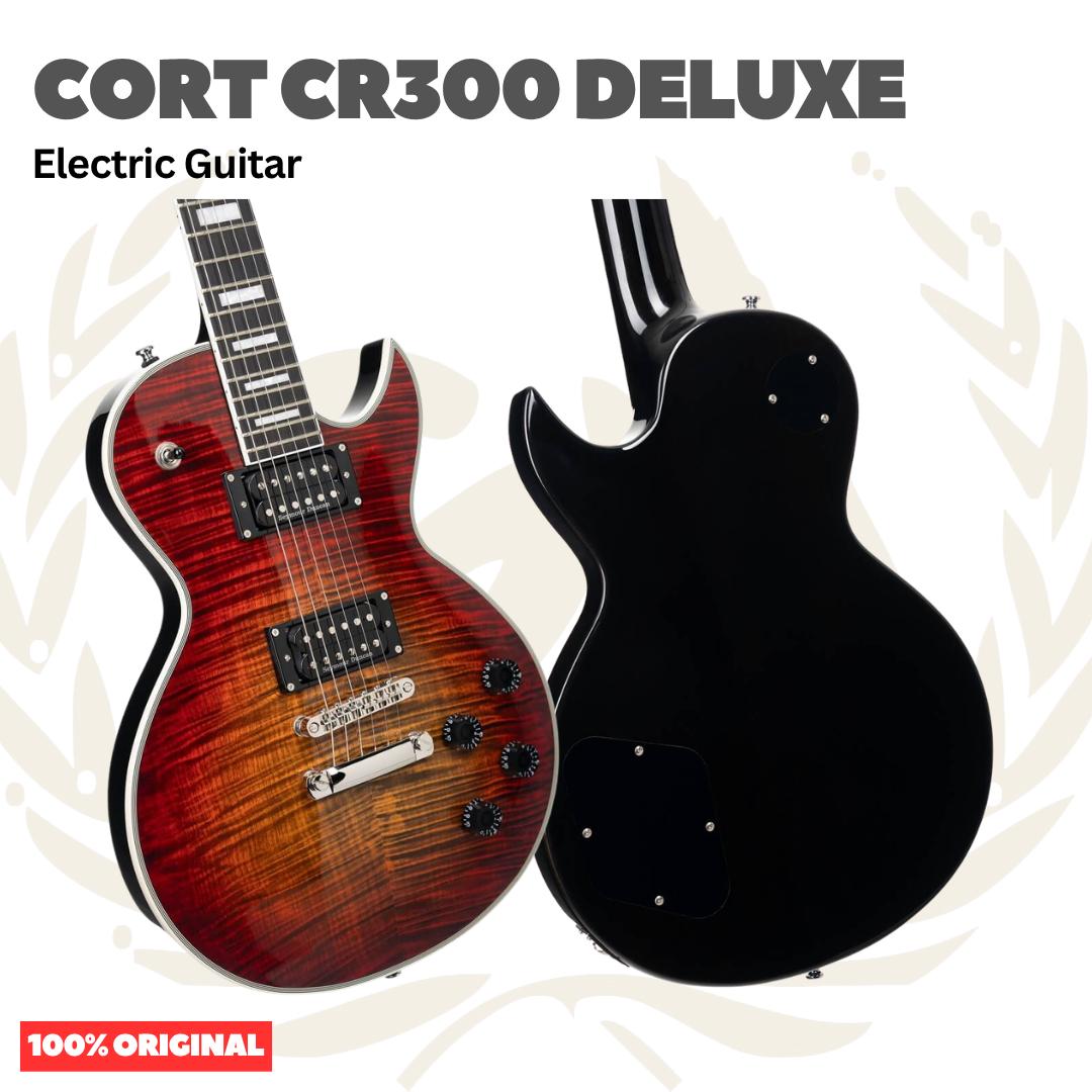 Cort CR300 Deluxe Flaming Burst Electric Guitar - Gitar Listrik Elektrik