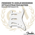 Fender 11-Hole Modern Style Stratocaster Pickguard, SSS, 3-Ply, Parchment