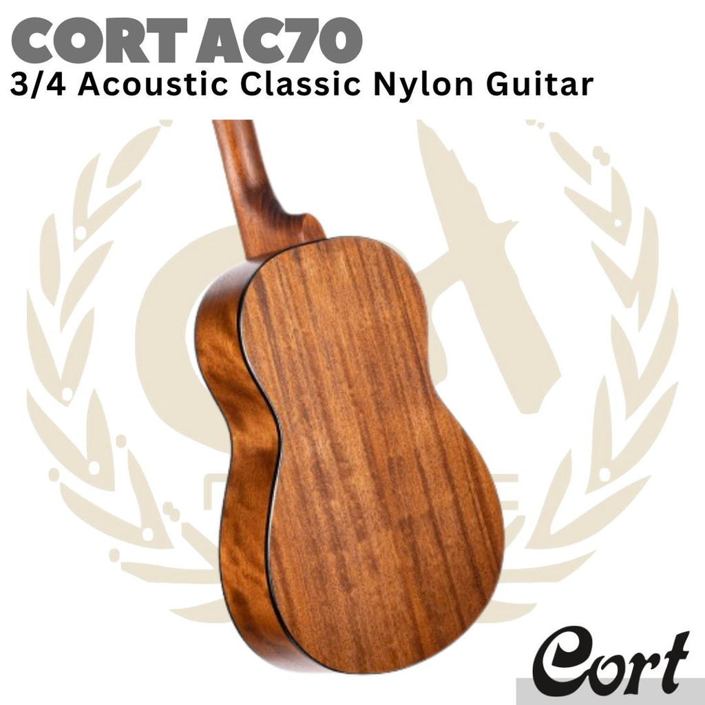CORT AC70 3/4 Junior Acoustic Classic Nylon Guitar - Gitar Nilon Mini