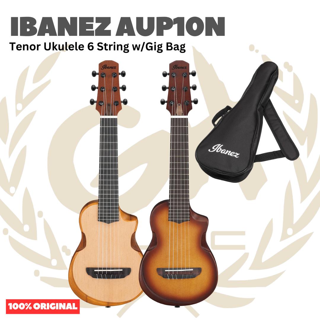 Ibanez AUP10N Tenor Ukulele 6 String w/Gig Bag - Gitar Lele
