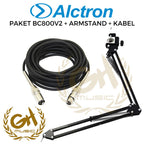 ALCTRON BC800V2 PROFESSIONAL DYNAMIC BROADCASTING MIC, STAND DAN KABEL