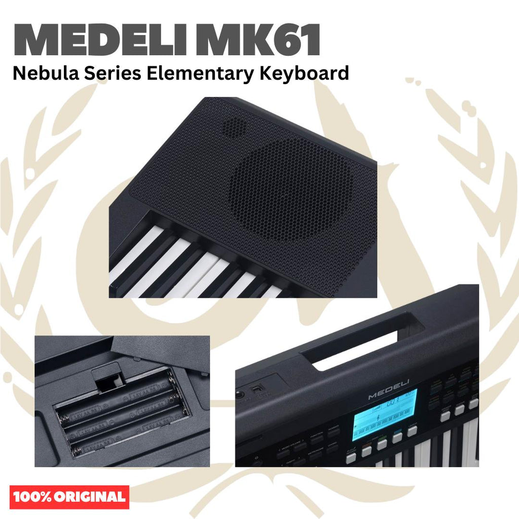 MEDELI MK61 61-Keys Nebula Series Elementary Keyboard Portable - MK 61 Keyboard Original Asli