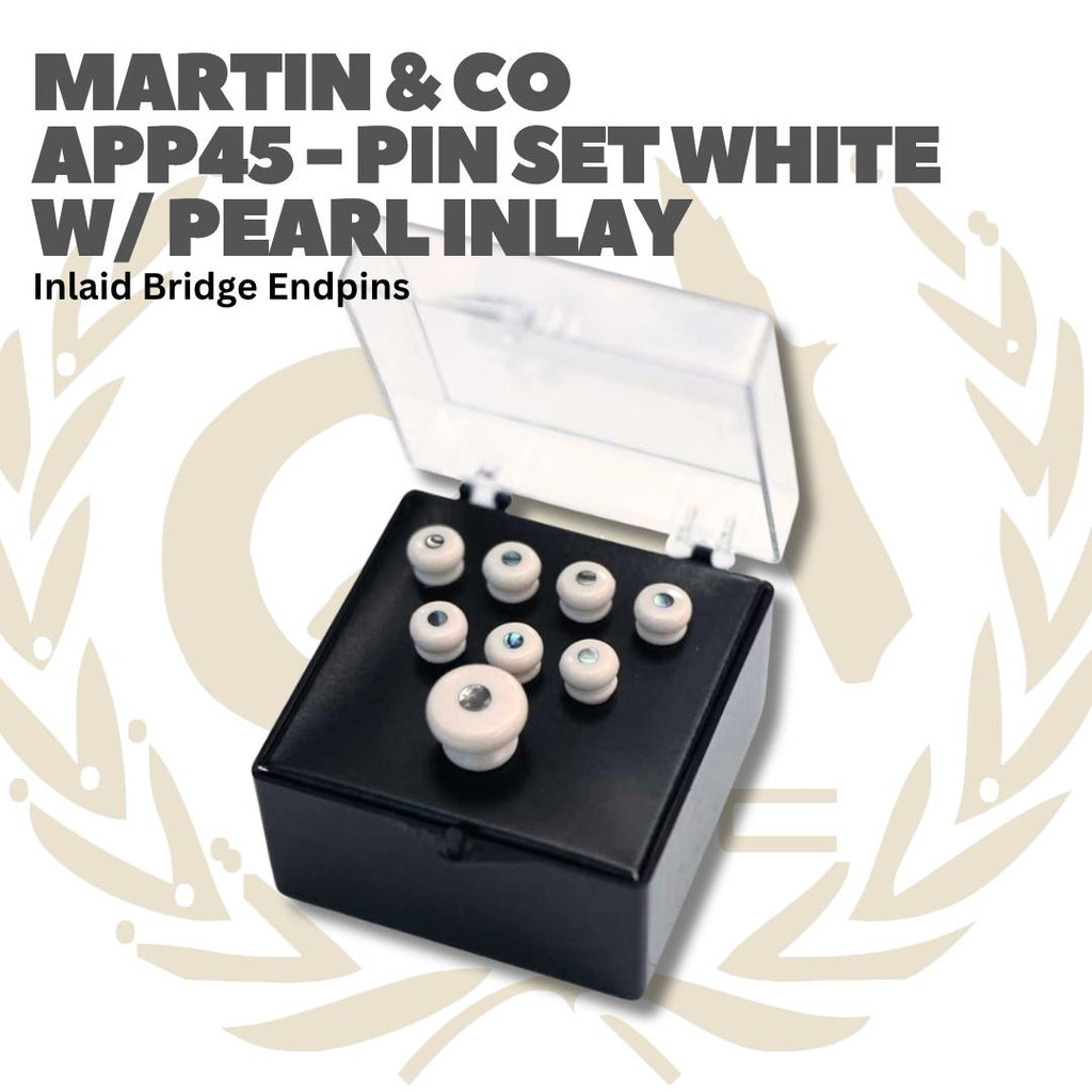 Martin Pin Set With Pearl Inlay Bridge Endpins Inlaid - Akustik Bridge Pin Acoustic APP45 APP42