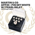 Martin Pin Set With Pearl Inlay Bridge Endpins Inlaid - Akustik Bridge Pin Acoustic APP45 APP42