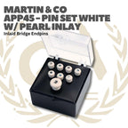 Martin Pin Set With Pearl Inlay Bridge Endpins Inlaid - Akustik Bridge Pin Acoustic APP45 APP42
