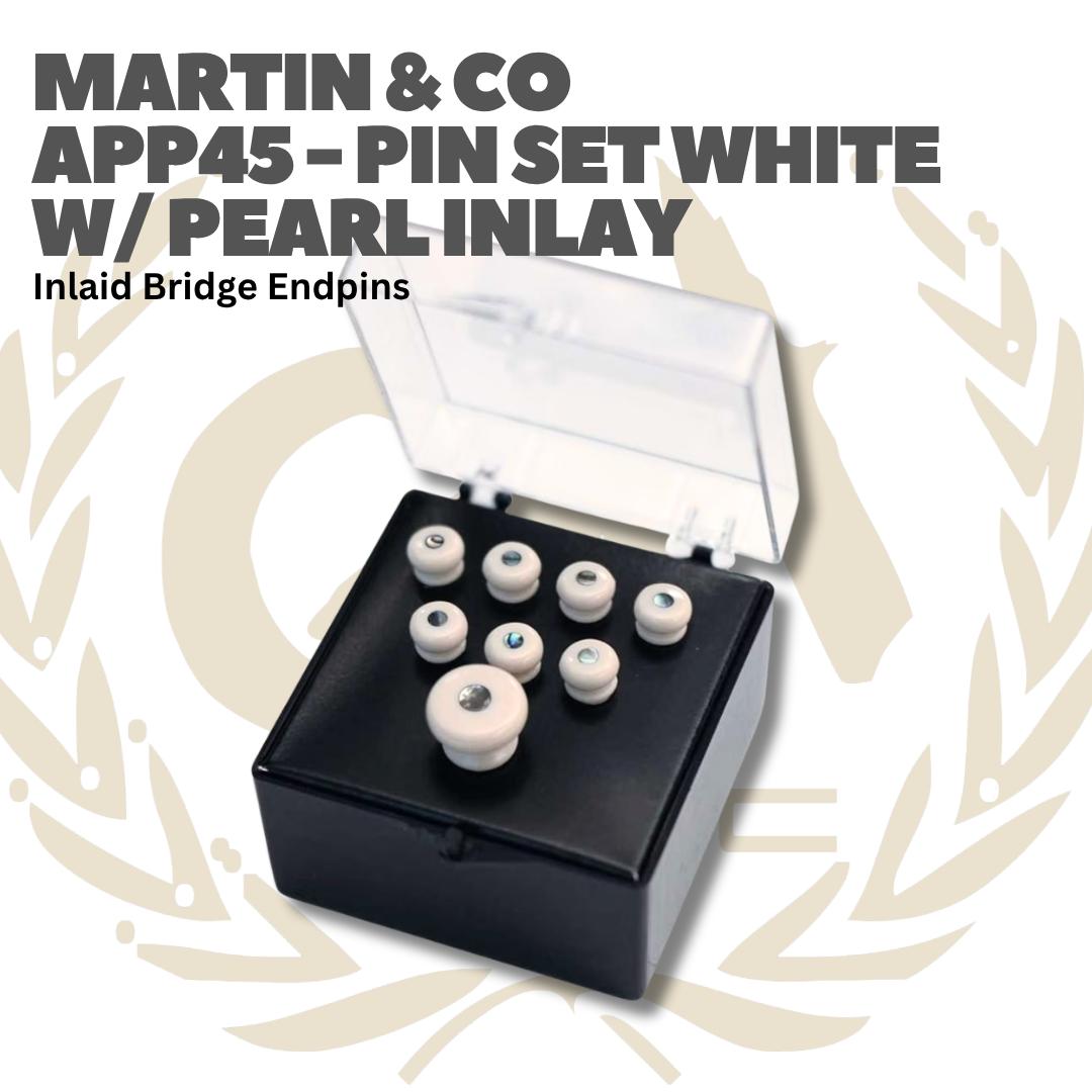 Martin Pin Set With Pearl Inlay Bridge Endpins Inlaid - Akustik Bridge Pin Acoustic APP45 APP42