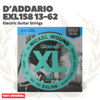 D'Addario EXL158 13-62 Nickel Wound, Baritone Light Gauge Electric Guitar Strings - Senar Gitar Listrik Elektrik EXL 158