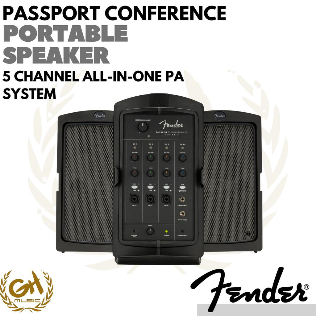Fender Passport Conference 2, Portable Speaker Power Mixer 175w 5CH