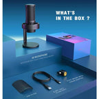 FIFINE AMPLIGAME A8 CONDENSER USB MIC RGB LIGHT FOR GAMING LIVE STREAM