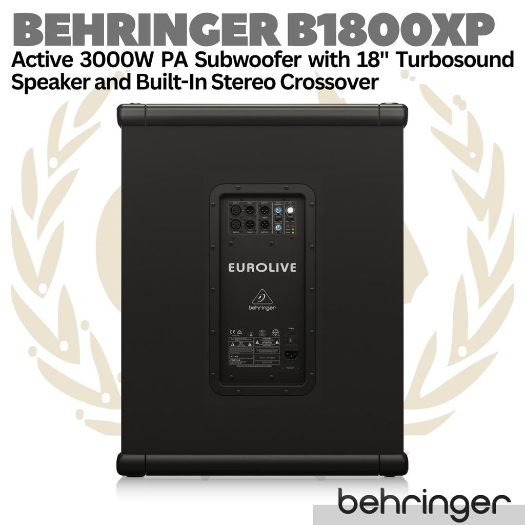 BEHRINGER EUROLIVE B1800XP Active 18 Inch 3000W PA Subwoofer | Sub
